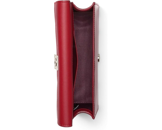 Мини-сумка-кроссбоди Kate Spade New York Deco с цепным ремнем из лаковой кожи