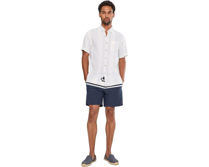 Faherty All Day Boardshorts шорты с полоской синего ночного цвета