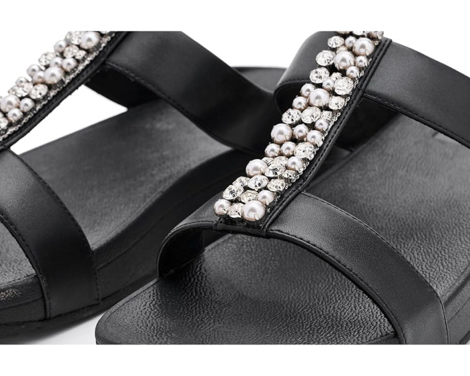 FitFlop Сланцы Fino с жемчугом и кристаллами