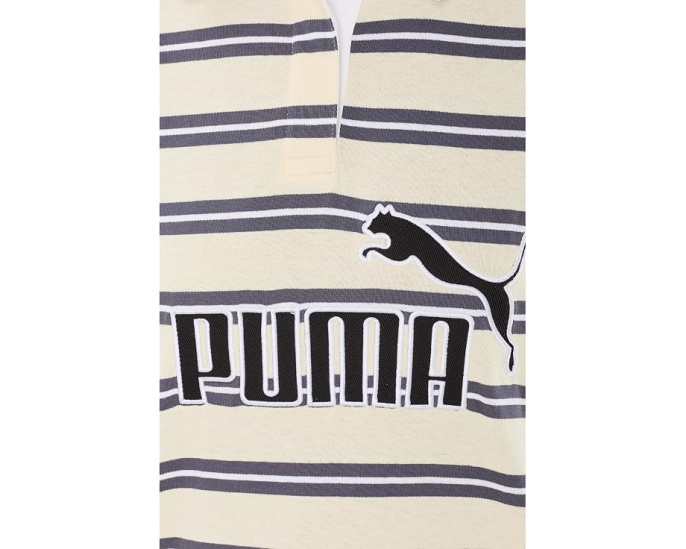 Лонгслив Puma Essentials Elevated No.1 Logo Oversized Striped Rugby Polo поло с полосатым принтом