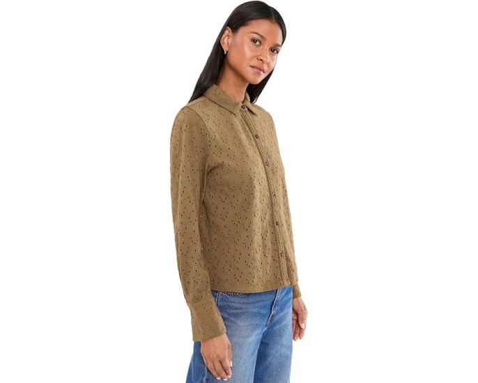 Топ Knit Eyelet Pop On от NIC ZOE