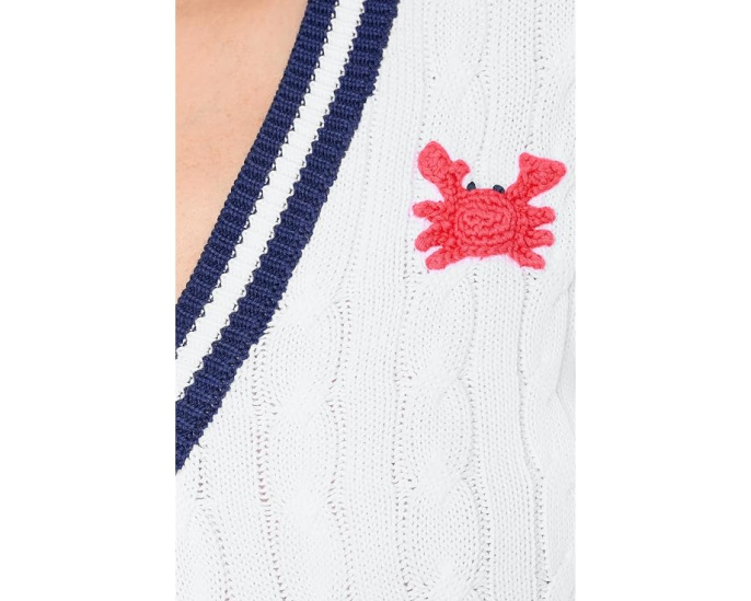 Свитер Lilly Pulitzer Brockton с вязкой косой и полосками