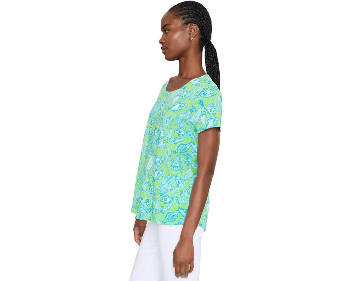 Топ Lilly Pulitzer Etta с круглым вырезом из пима-хлопка