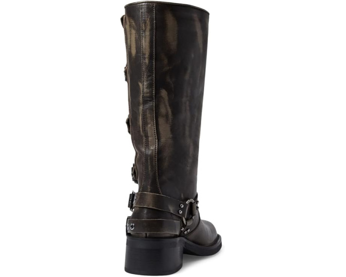 Кожаные ботинки Steve Madden Rocky с широким голенищем и пряжками