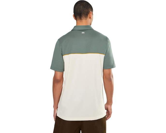 Поло Featherweight Color-Block TravisMathew с контрастной отделкой