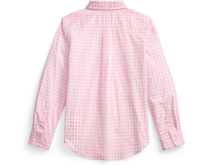 Рубашка Polo Ralph Lauren Kids в клетку из хлопкового поплина с эластичностью