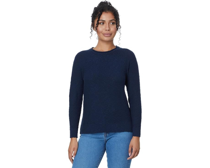 Свитер L.L.Bean Midweight Cotton Slub с воротником-стойкой и длинным рукавом