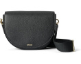 Сумка через плечо ECCO Saddle Bag из черной тесненой кожи