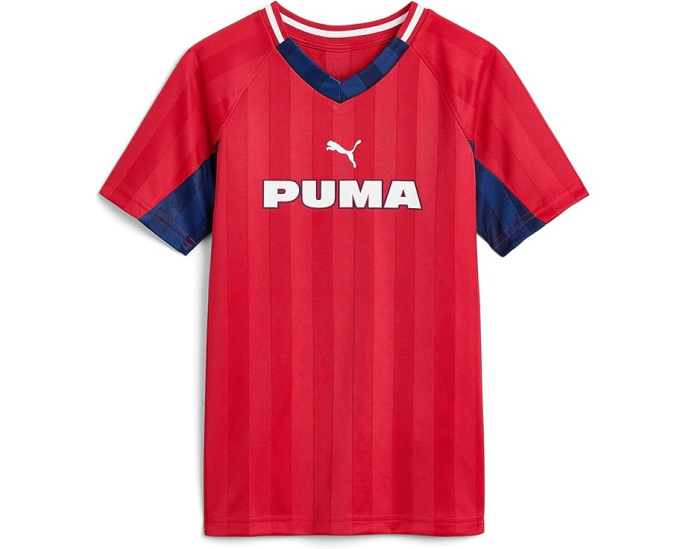 Детская футболка Puma Showtime Pique Soccer 2026 красного цвета