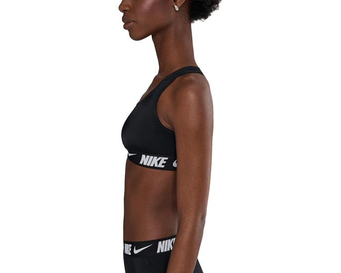 Бикини топ Nike Logo Tape с логотипом на спине и съемными чашками
