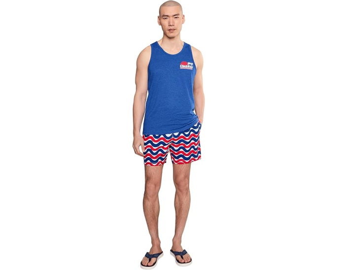 Chubbies майка The Ol' College Try с принтом Синий