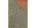 Топ Lilla P Short Sleeve Back Seam с V-образным вырезом и коротким рукавом