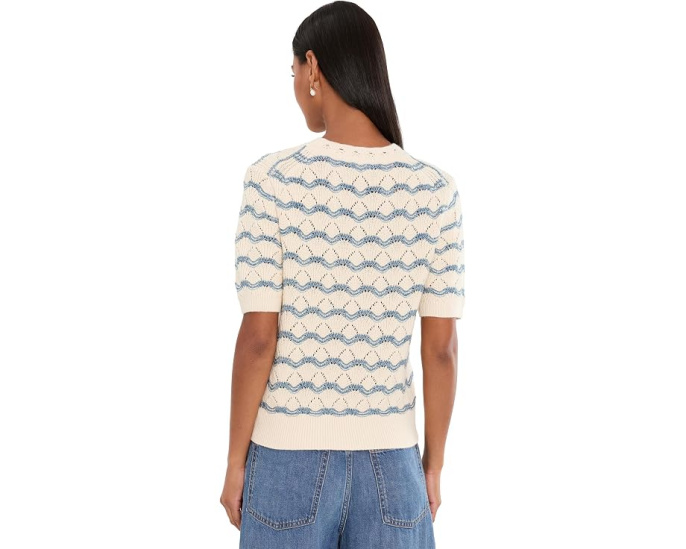 Джемпер Lilla P Short Sleeve Multistitch Pullover Sweater с коротким рукавом