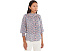 Рубашка NIC+ZOE Petite Sideways Cotton Crinkle с принтом