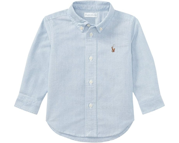 Polo Ralph Lauren Kids Рубашка из хлопкового оксфорда для младенцев