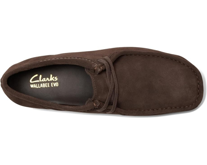 Кларки Wallabee EVO на шнуровке из замши
