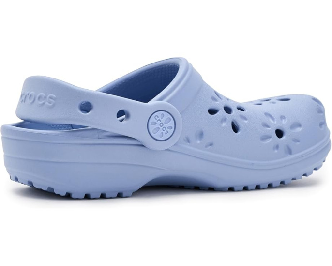 Детские кроксы Crocs Classic с цветочным ажурным дизайном для малышей
