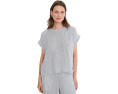 Топ Eileen Fisher из полосатого органического хлопка с круглым вырезом