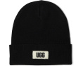 Вязаная шапка UGG High Crown Beanie черного цвета