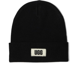 Вязаная шапка UGG High Crown Beanie черного цвета