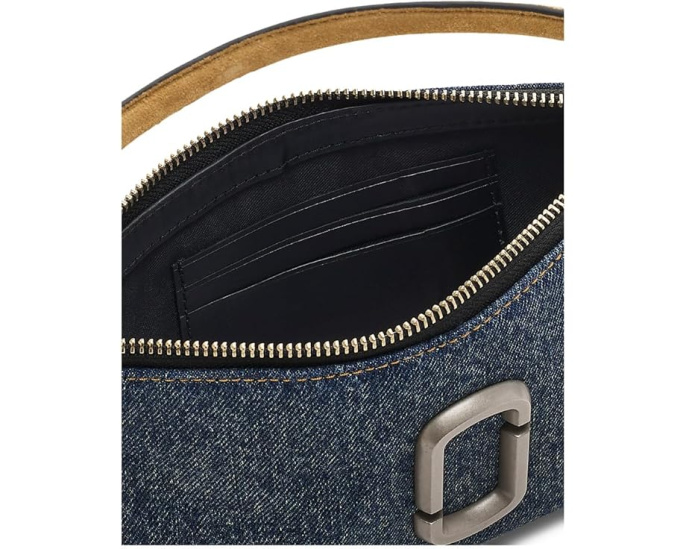 Сумка через плечо Marc Jacobs из денима и замши Snapshot со съёмным ремнём
