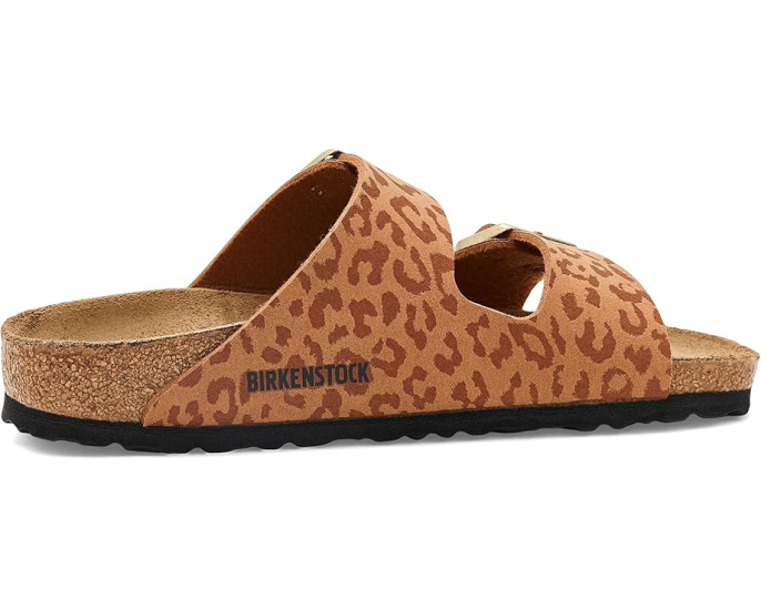 Сандалии Birkenstock Arizona с леопардовым принтом и пробковой стелькой