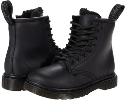 Dr. Martens 1460 Serena Mono T детские ботинки на шнуровке с искусственным мехом