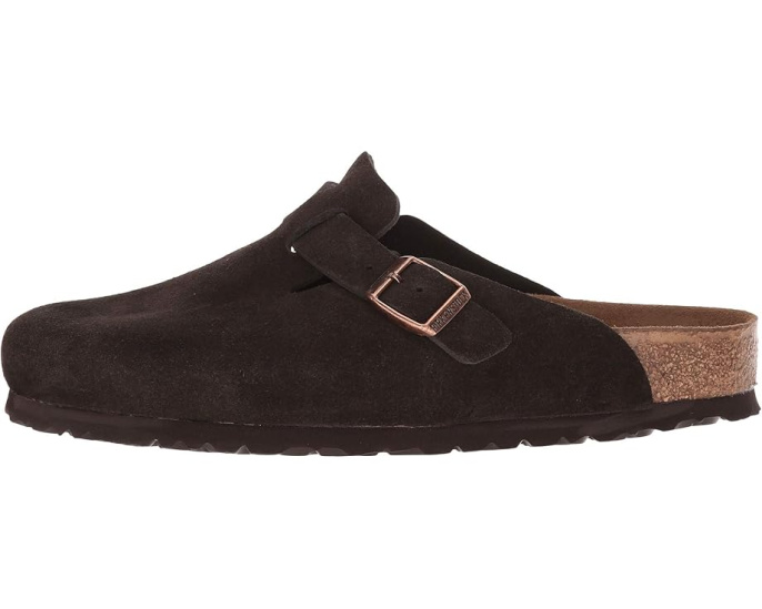 Биркенштоки Boston Soft Footbed из замши унисекс на пробковой стельке