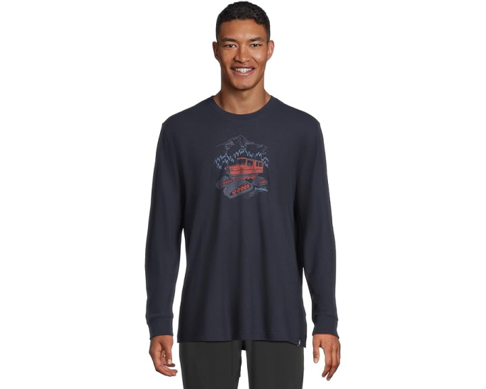 Футболка Smartwool Snowcat Graphic Long Sleeve с длинным рукавом и принтом