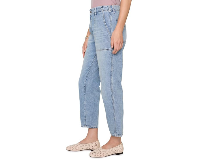 AG Jeans брюки карго Analeigh со средней посадкой в цвете Wine Garden