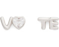 Серьги-гвоздики Have Your Say Studs с надписью от Kate Spade New York