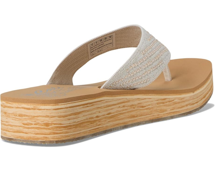 Шлепанцы Skechers Summers Mid с низким клином и вязаным верхом