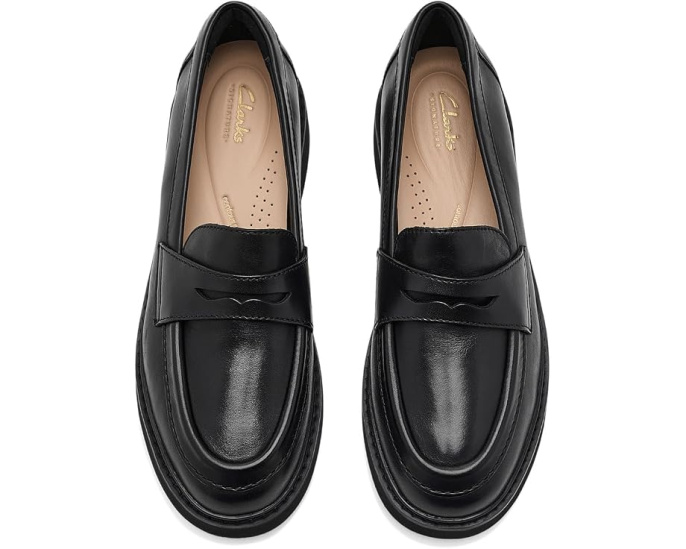 Лоферы Clarks Splend Edge из черной кожи