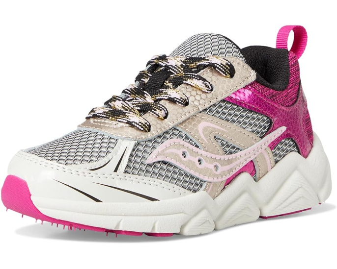 Детские кроссовки Saucony Kids Flash XT с сетчатым верхом и кожаной подметкой
