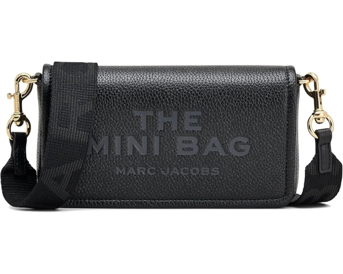 Мини-сумка The Leather Mini Bag из кожи с регулируемым ремнем Marc Jacobs