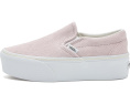 Vans Classic Slip-On Stackform для детей кеды на платформе с замшей и боковыми вставками