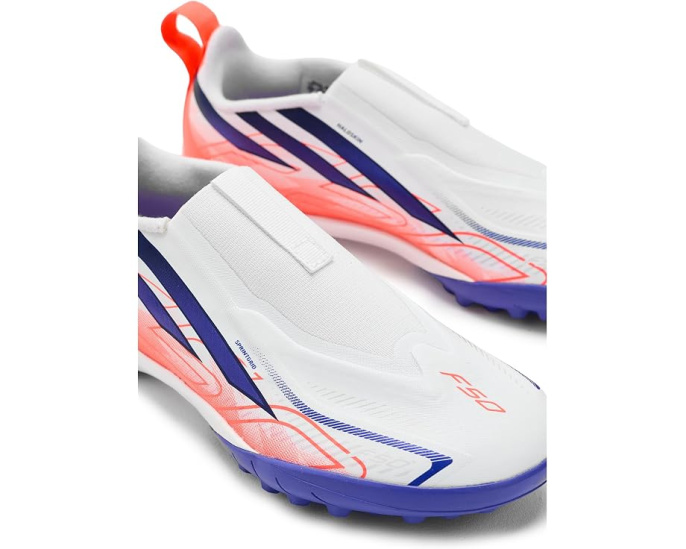 Детские бутсы Adidas F50 Hyperfast League без шнуровки для травы