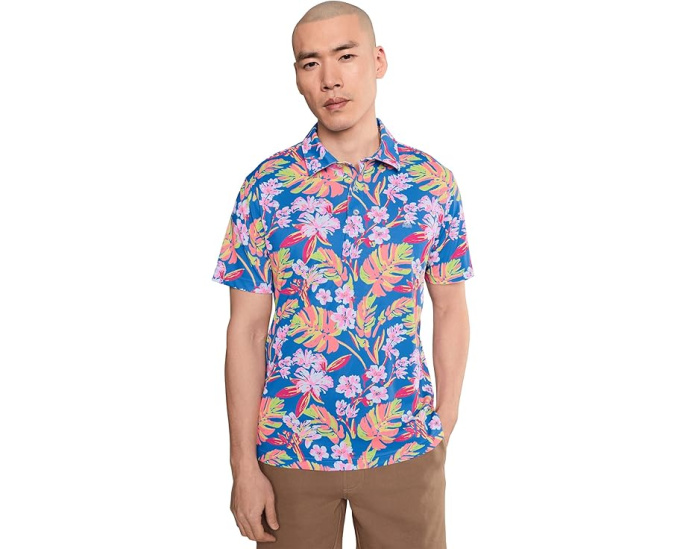 Поло Chubbies The Garden Glow из дышащей ткани с UPF 50+