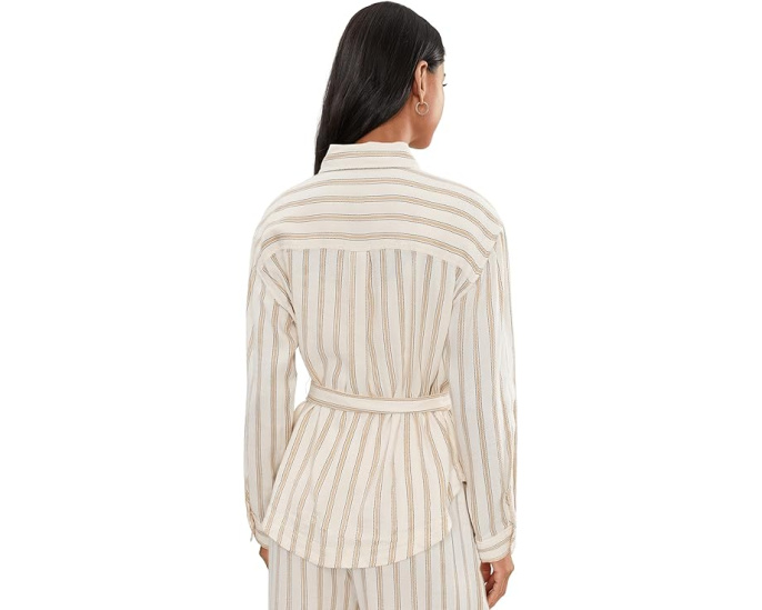 Жакет рубашечного кроя Petite Belted Stripe от Liverpool Los Angeles