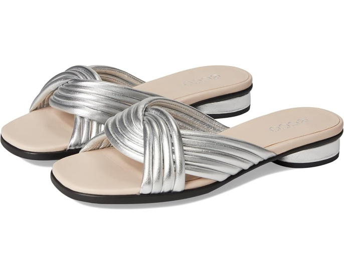 Сандалии ECCO Sculpted Alba 25 Slide с низким каблуком и узлом на ремешке
