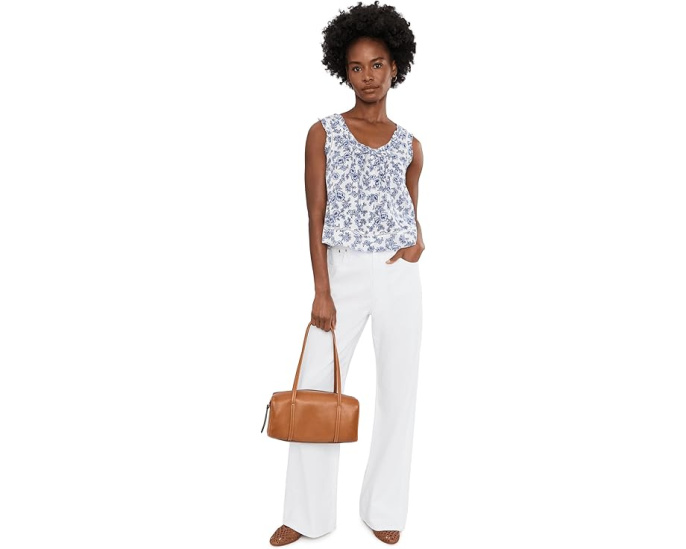 Madewell 60's Cambric топ Leah с круглым вырезом