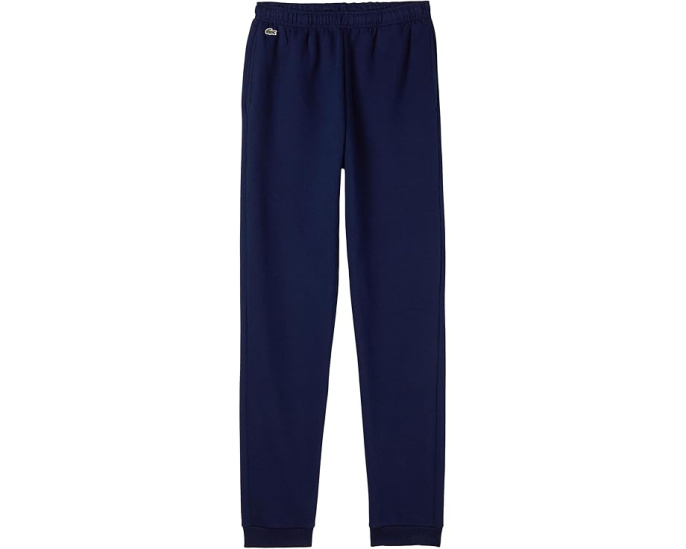 Брюки Lacoste Kids Core Fleece с эластичным поясом и вышитым крокодилом