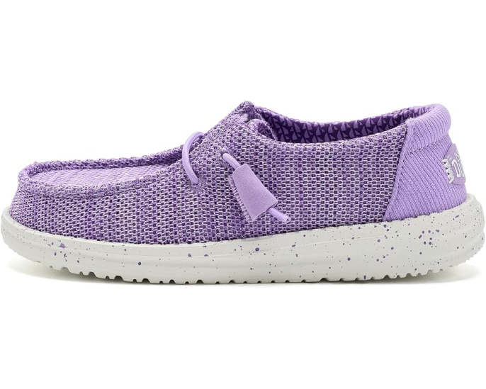 Hey Dude кроссовки Wendy Stretch Sox для детей из фиолетового трикотажа