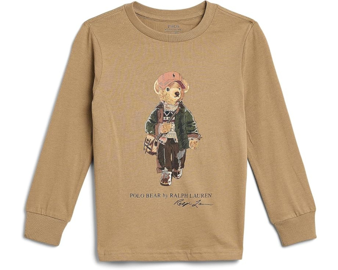 Polo Bear Cotton Long Sleeve Tee (Toddler/Little Kid)