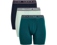 Боксеры Tommy Hilfiger Boxer Brief 3 Pack бирюзовые с логотипом