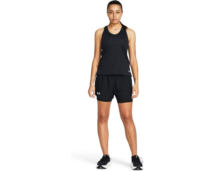 Шорты Under Armour Fly By 2 в 1 со встроенными компрессионными шортами и сетчатыми вставками