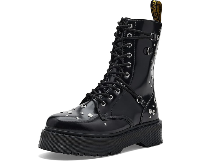 Ботинки Dr. Martens Jadon Hi Hardware на платформе с заклепками