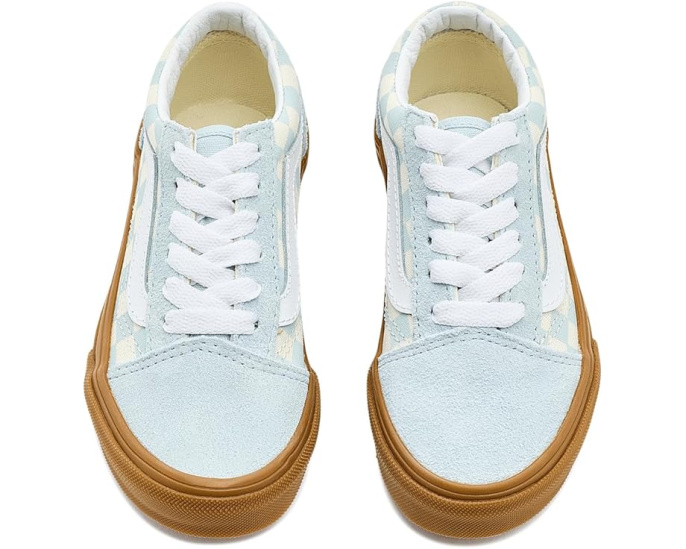 Кроссовки Vans Kids Old Skool с усиленным мыском и клетчатым узором