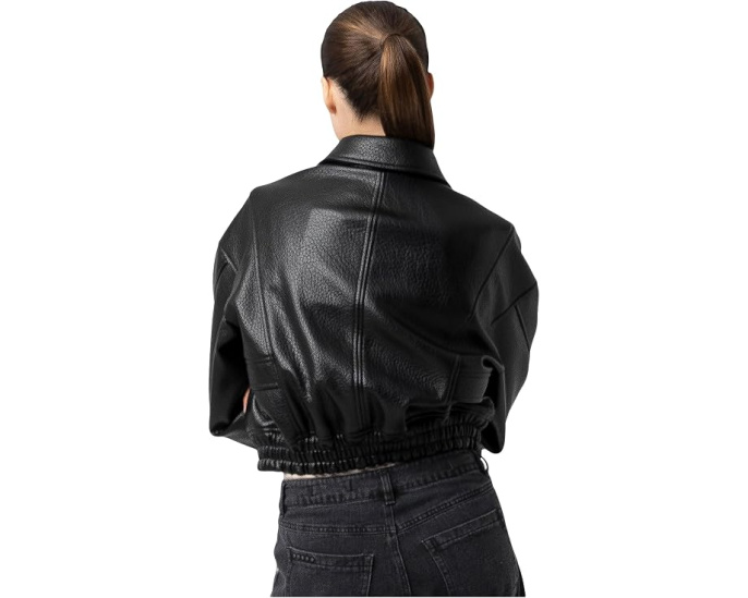Epic Moment Leather Bomber Jacket
