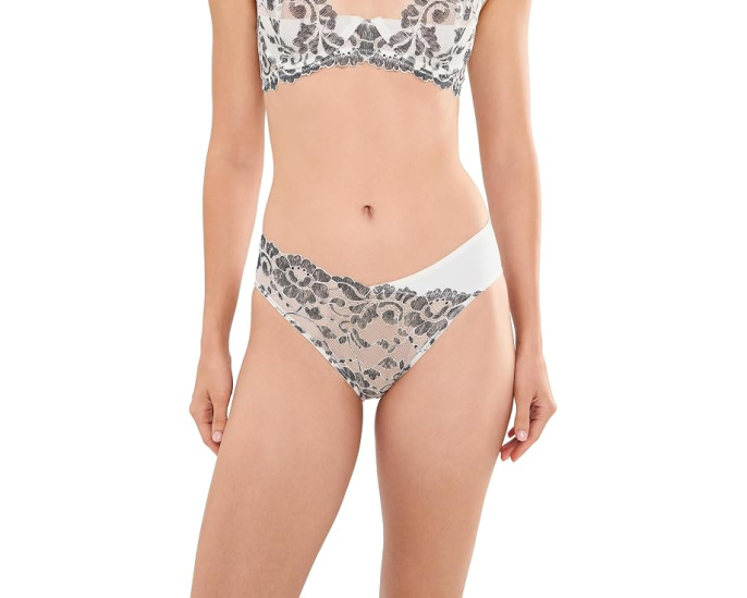 Natori трусы Peony Bikini с цветочным кружевом
